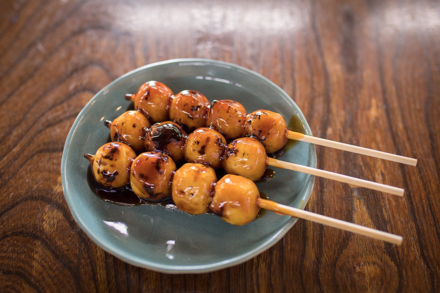 Mitarashi Dango Skewers