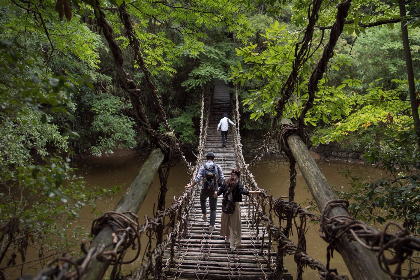 四国村　「かずら橋」