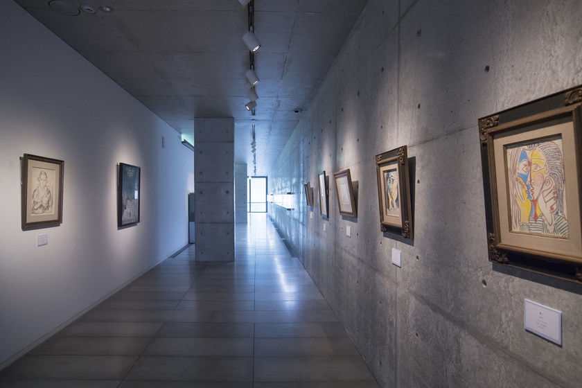 The Shikokumura Gallery  was designed by architect Tadao Ando