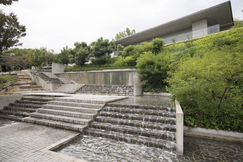 The Shikokumura Gallery  was designed by architect Tadao Ando