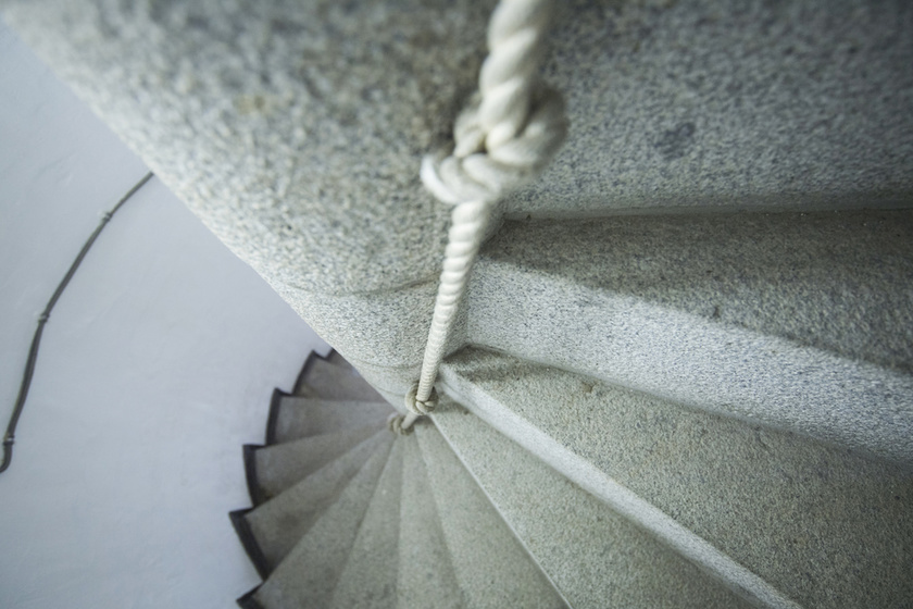 The spiral staircase in Ogijima Lighthouse