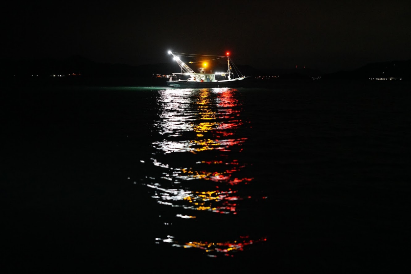 鰆漁 夜の明かり