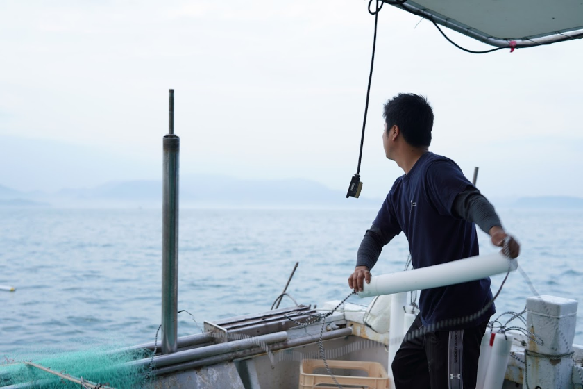 流しさし網漁の浮き