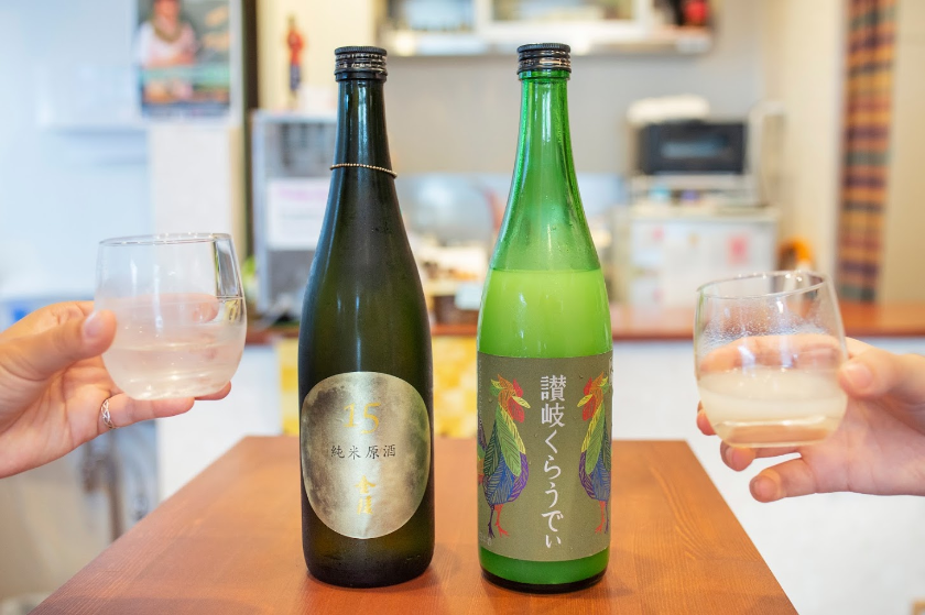 日本酒専門店 澄酒／立ち呑み部 すきまでセレクトしてもらった、金陵「純米原酒15」と、川鶴「讃岐くらうでぃ」