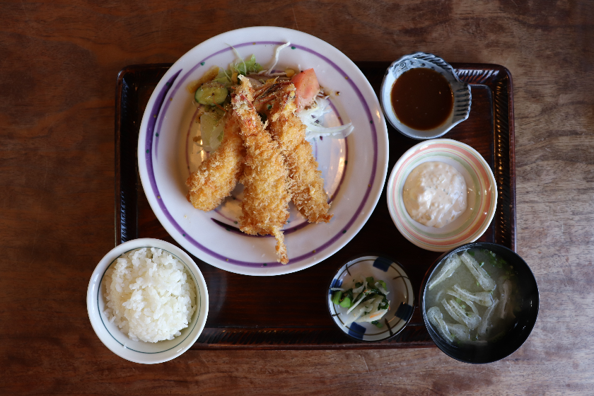 淡海「エビフライ定食」