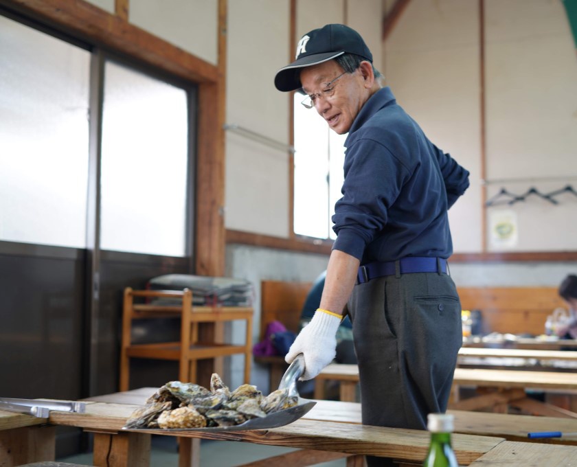 香川県のかき焼き　山盛りのかき