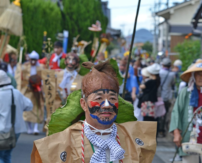 高松市指定無形民俗文化財「ひょうげ祭り」の化粧