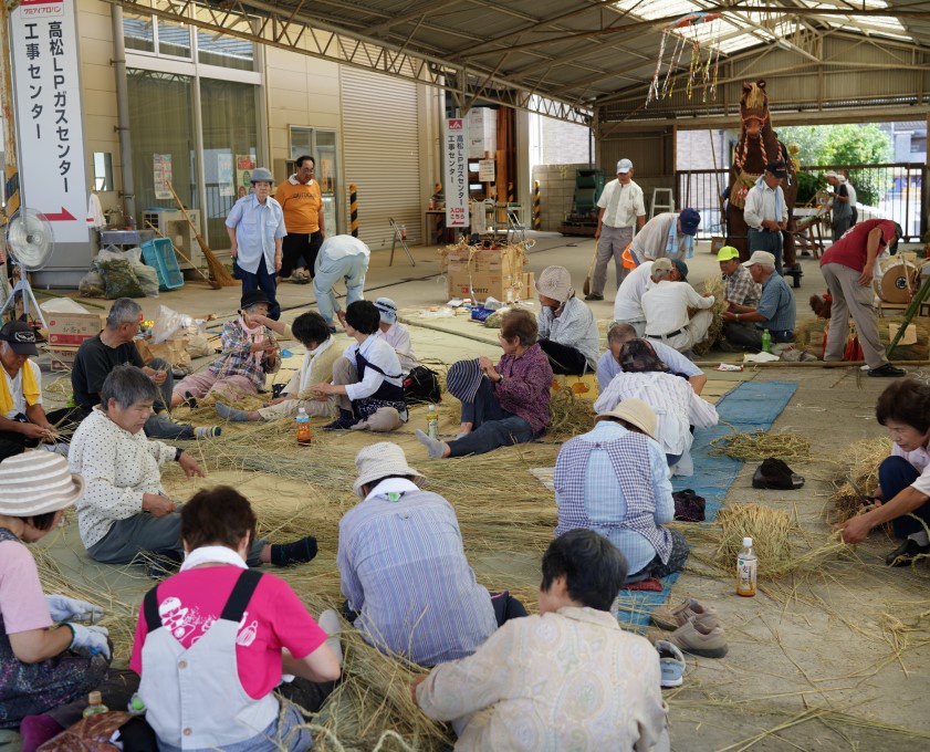 香川町ひょうげ祭り保存会による準備