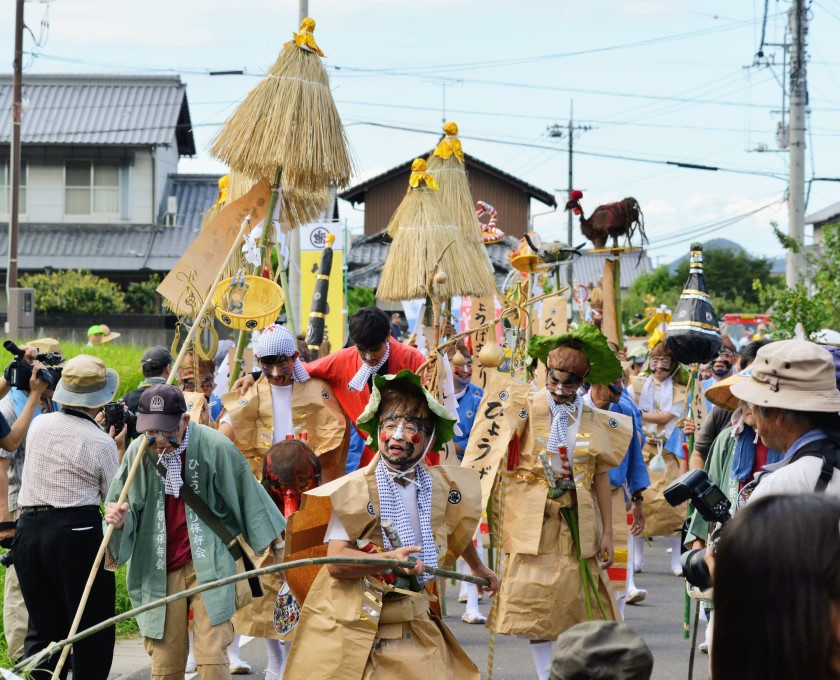 高松市指定無形民俗文化財「ひょうげ祭り」の化粧