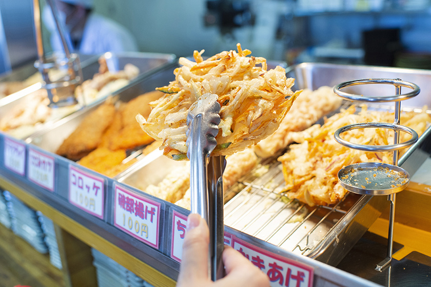 讃岐うどん「セルフうどん店」のサイドメニュー