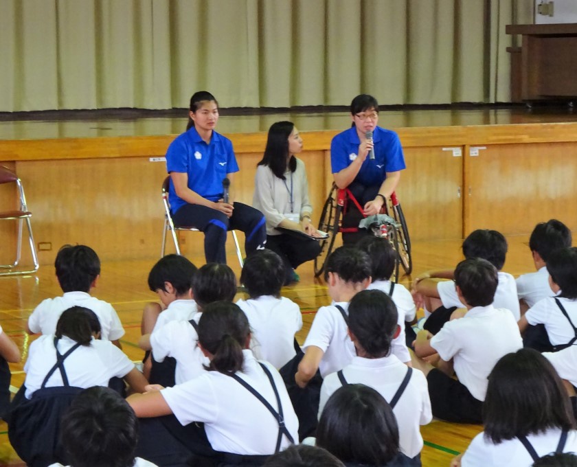 古高松小学校と太田小学校で台湾パラリンピアンと交流