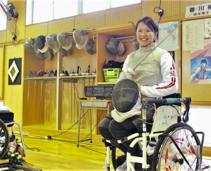 高松市在住のパラアスリート 車いすフェンシング 阿部知里選手