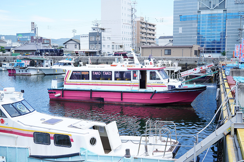 瀬戸内海をクルージングする、団体の方向けの海上タクシー