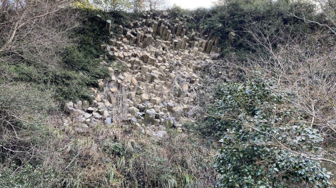 鬼ヶ島大洞窟付近の山道