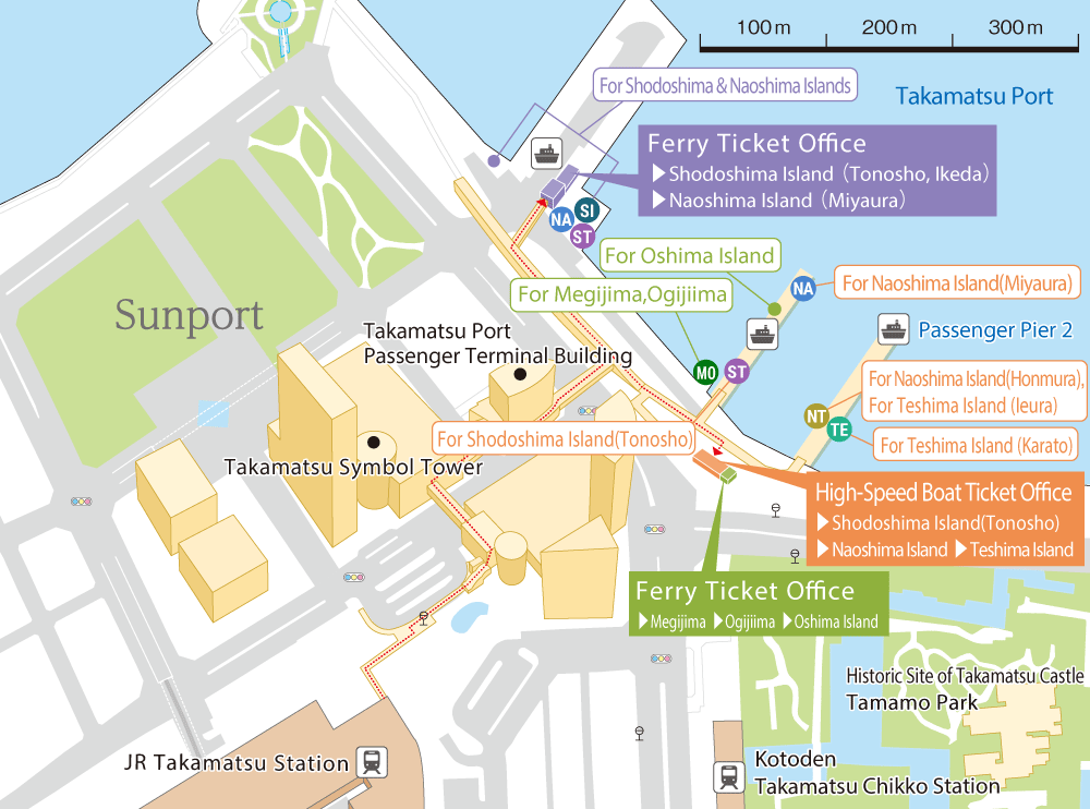 Map of Takamatsu Port
