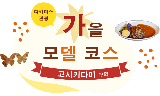 다카마쓰 관광 가을 모델 코스 고시키다이 구역