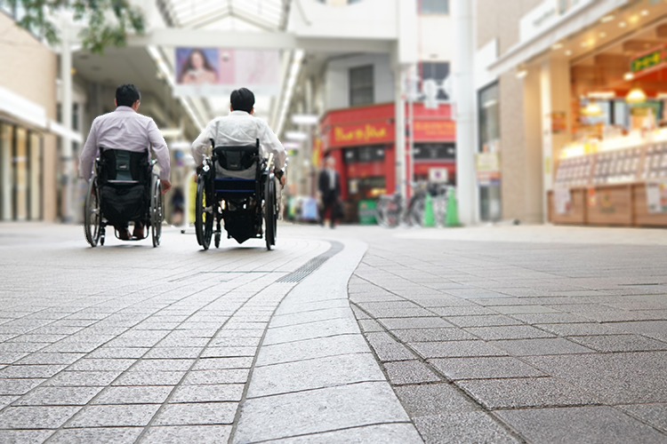 Sightseeing and shopping information for people in wheelchairs